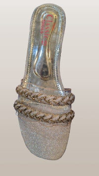 Crystal Braid Slide – Women's Festive Footwear