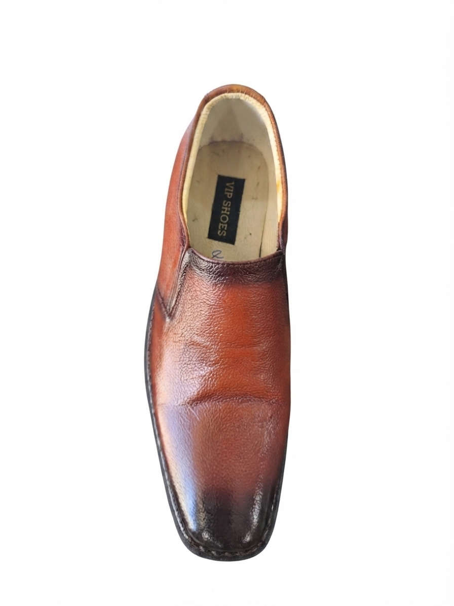 Artisan Burnished Leather Slip-On Loafer