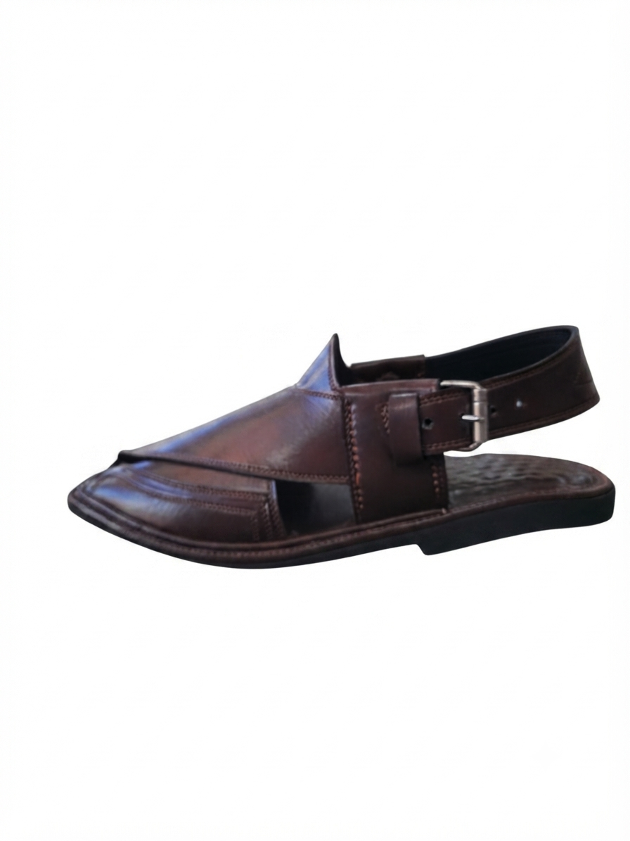 Peshawari Leather Chappal – Classic Brown