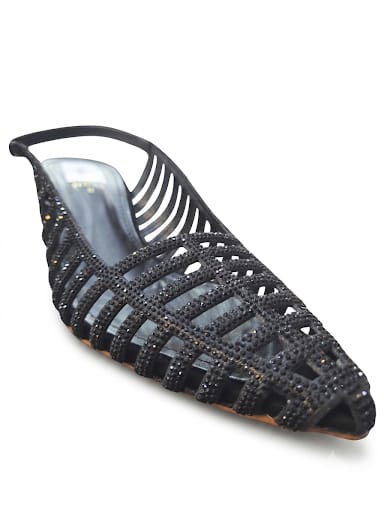 ✨ Dazzling Champagne Caged Slingback Heels ✨