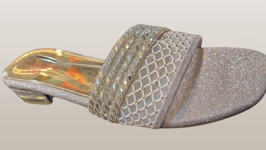 Eid Classic Embellished Slide – Women's Festive Footwear