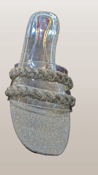 Crystal Braid Slide – Women's Festive Footwear