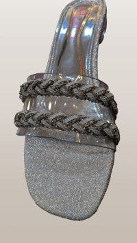Crystal Braid Slide – Women's Festive Footwear