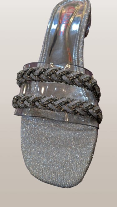 Crystal Braid Slide – Women's Festive Footwear