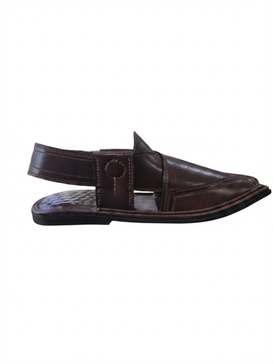 Peshawari Leather Chappal – Classic Brown