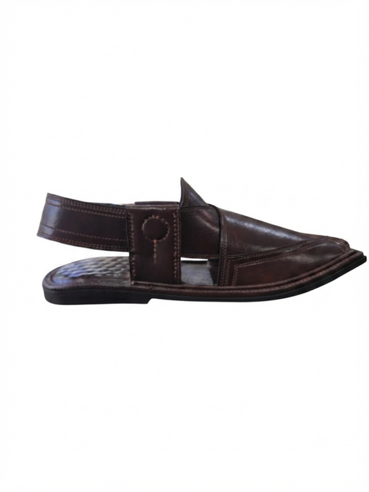 Peshawari Leather Chappal – Classic Brown