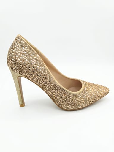 Luxe Rhinestone Pointed-Toe Stiletto Pumps – Available in Gold & Black Crystal ❄️