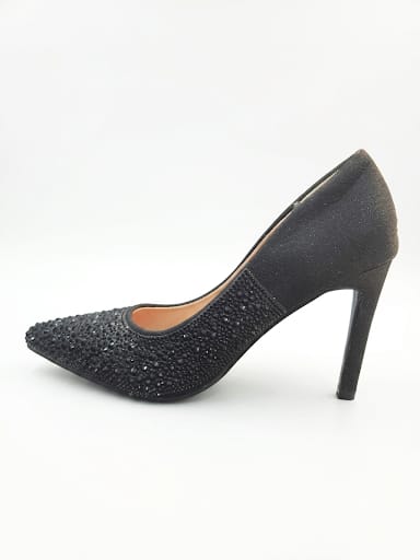 Luxe Rhinestone Pointed-Toe Stiletto Pumps – Available in Gold & Black Crystal ❄️