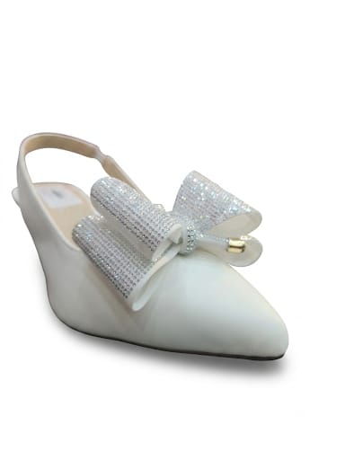 Dazzle Bow Slingback Kitten Heel