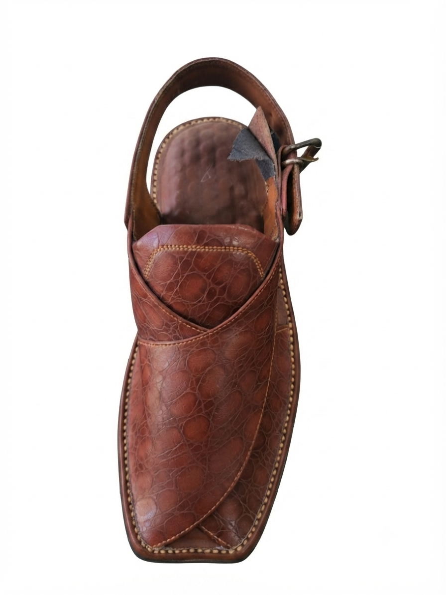 Peshawari Chappal – Handcrafted Brown Leather