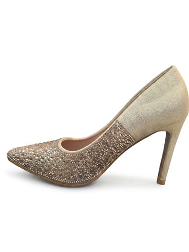 Luxe Rhinestone Pointed-Toe Stiletto Pumps – Available in Gold & Black Crystal ❄️