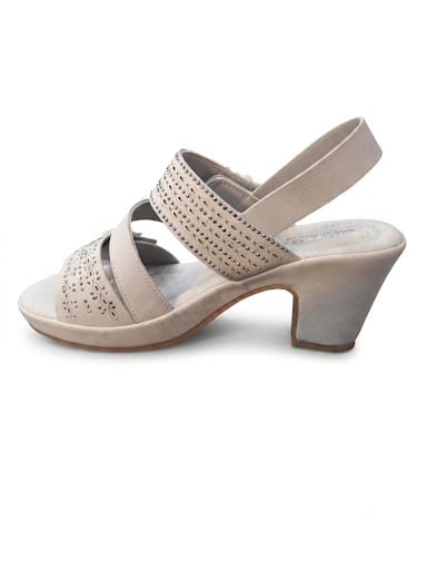 👑 Classy Floral Embroidered Block Heel Sandals | Women's Slingback Formal Shoes (Navy & Blush Pink) 🌸
