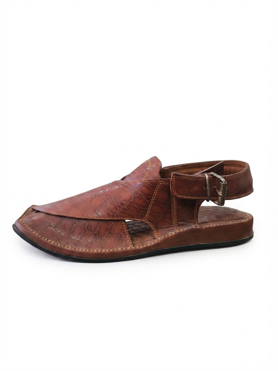 Peshawari Chappal – Handcrafted Brown Leather