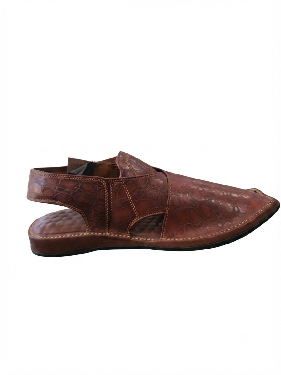 Peshawari Chappal – Handcrafted Brown Leather