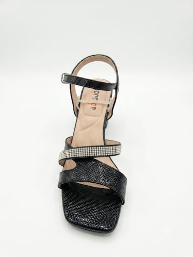 ✨ Elegant Crystal Strap Heeled Sandals for Women