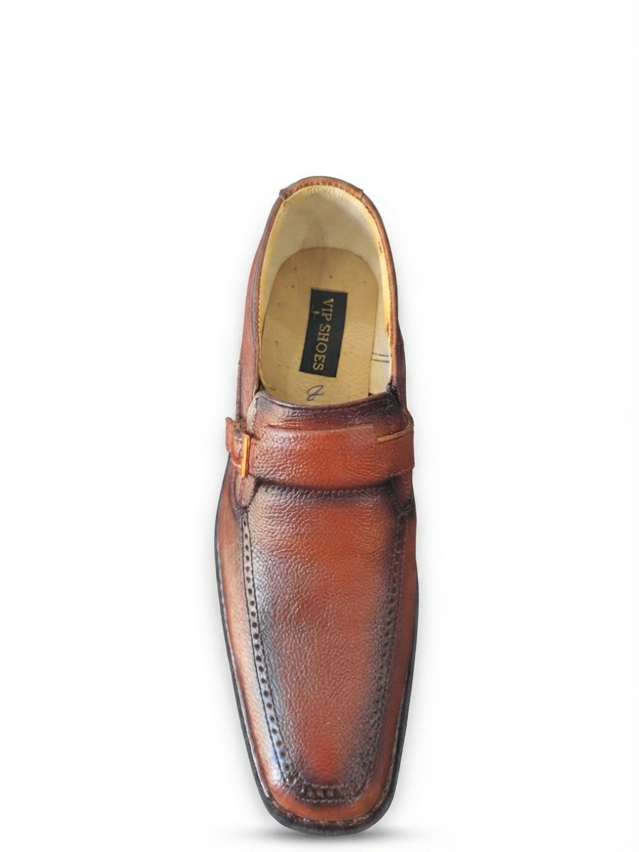 The Frontier Monk — Handcrafted Cognac Leather Monk Strap Loafer for Men