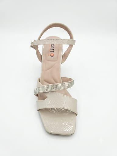 ✨ Elegant Crystal Strap Heeled Sandals for Women