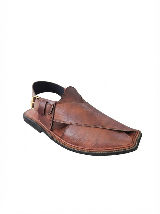 Peshawari Chappal Classic — Handcrafted Leather Sandal