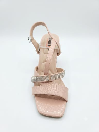 ✨ Elegant Crystal Strap Heeled Sandals for Women