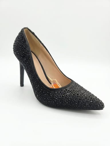 Luxe Rhinestone Pointed-Toe Stiletto Pumps – Available in Gold & Black Crystal ❄️